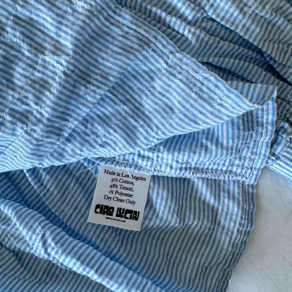 Ciao Lucia XS Benedetta Top Baby Blue Sustainable Stripe - Picture 12 of 12